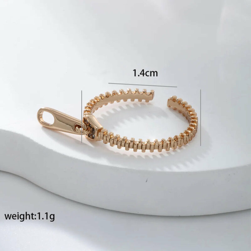 Zipper Ring 18K Gold Plated - Image 6