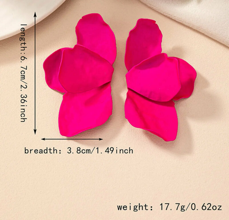 Retro Fresh Flower Earrings - Image 3