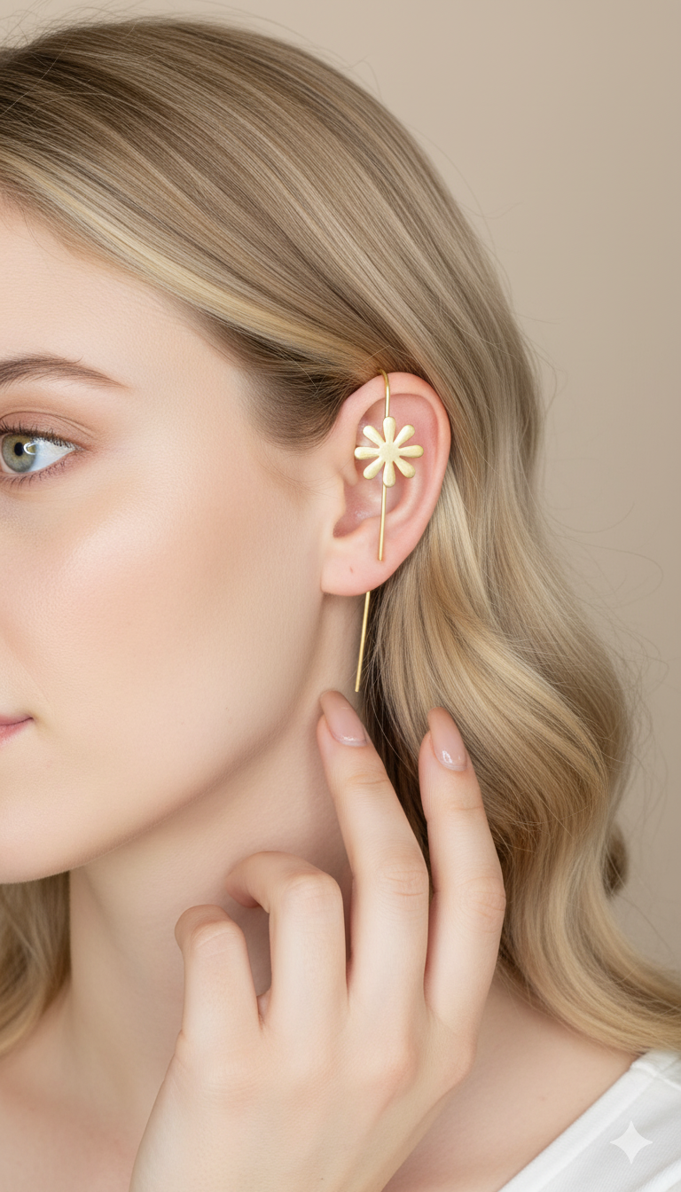 Bloomline Floral Ear Cuff - Image 2