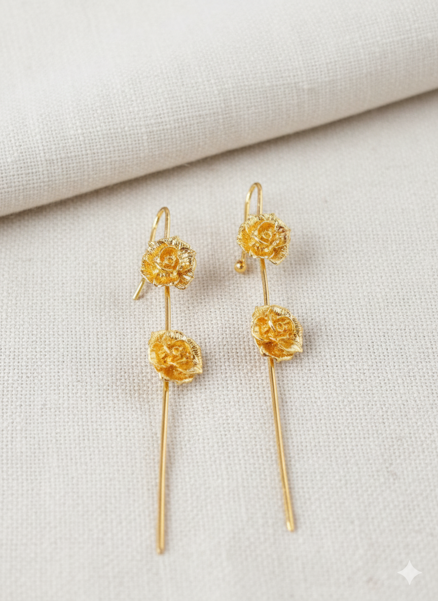 Royal Bloom Layered Ear Cuff
