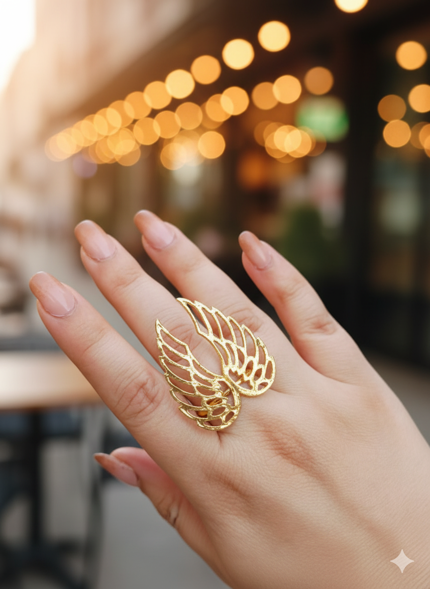 Celestial Wings Statement Ring