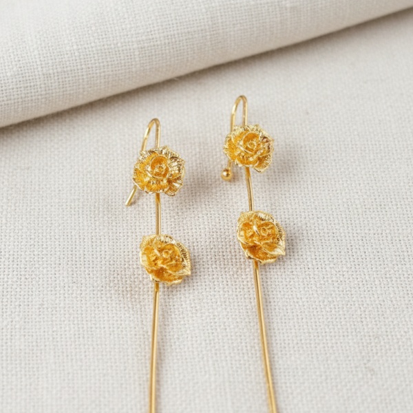 Royal Bloom Layered Ear Cuff