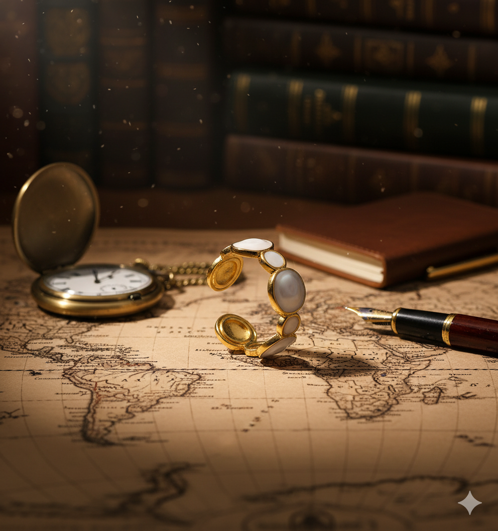 Enamel Pebble Luxe Ring - Image 2