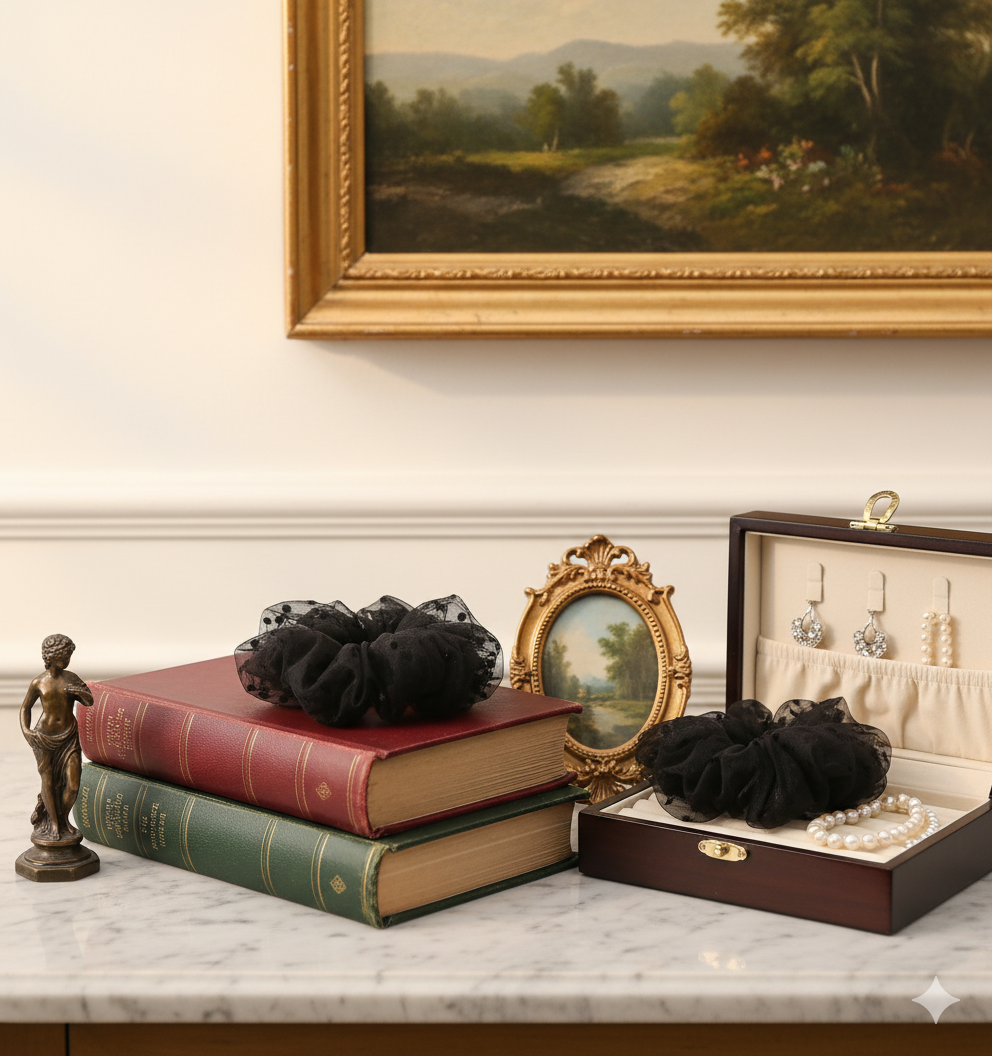 Midnight Tulle Scrunchie - Image 2