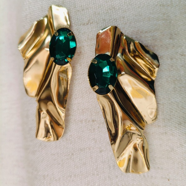 Emerald Luxe Statement Earrings