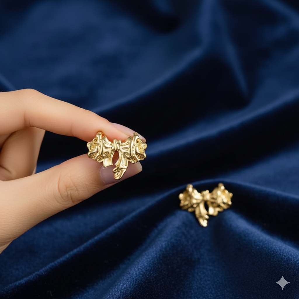 Aurora Bow Luxe Studs - Image 2