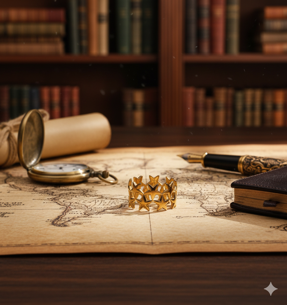 Golden Starry Night Statement Ring - Image 3