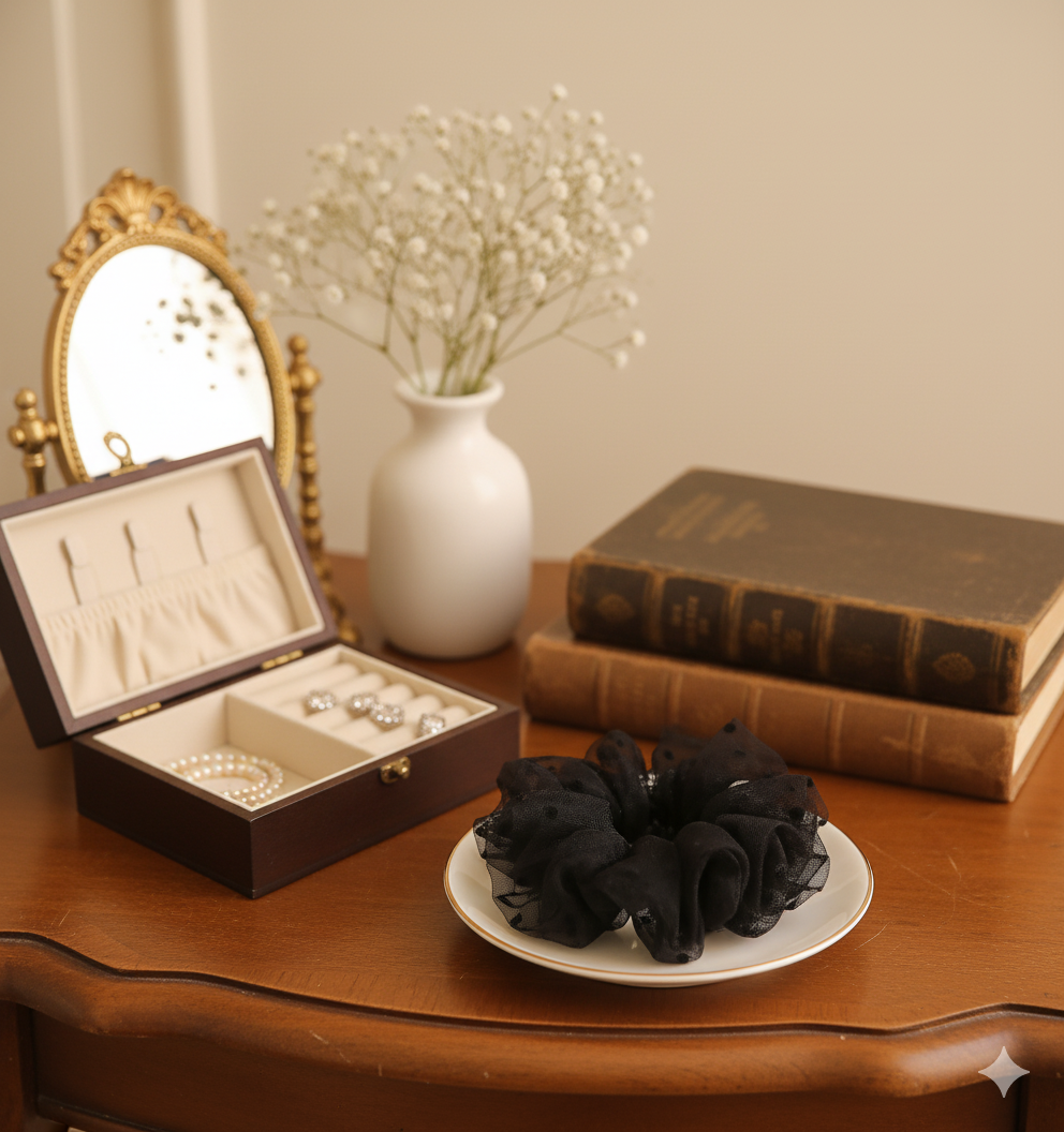 Midnight Tulle Scrunchie - Image 3