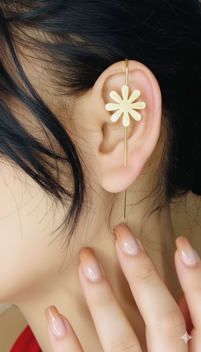 Bloomline Floral Ear Cuff - Image 3