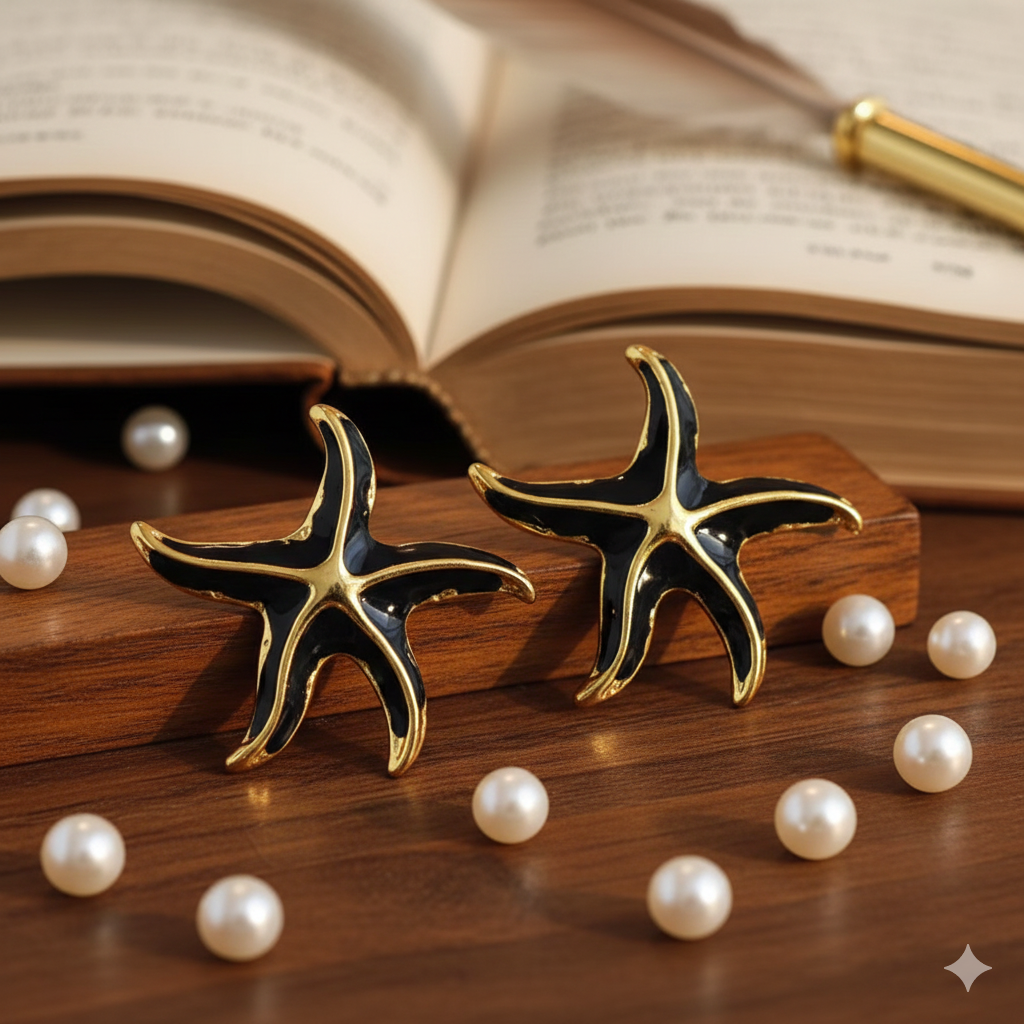 Midnight Starfish Luxe Studs - Image 5