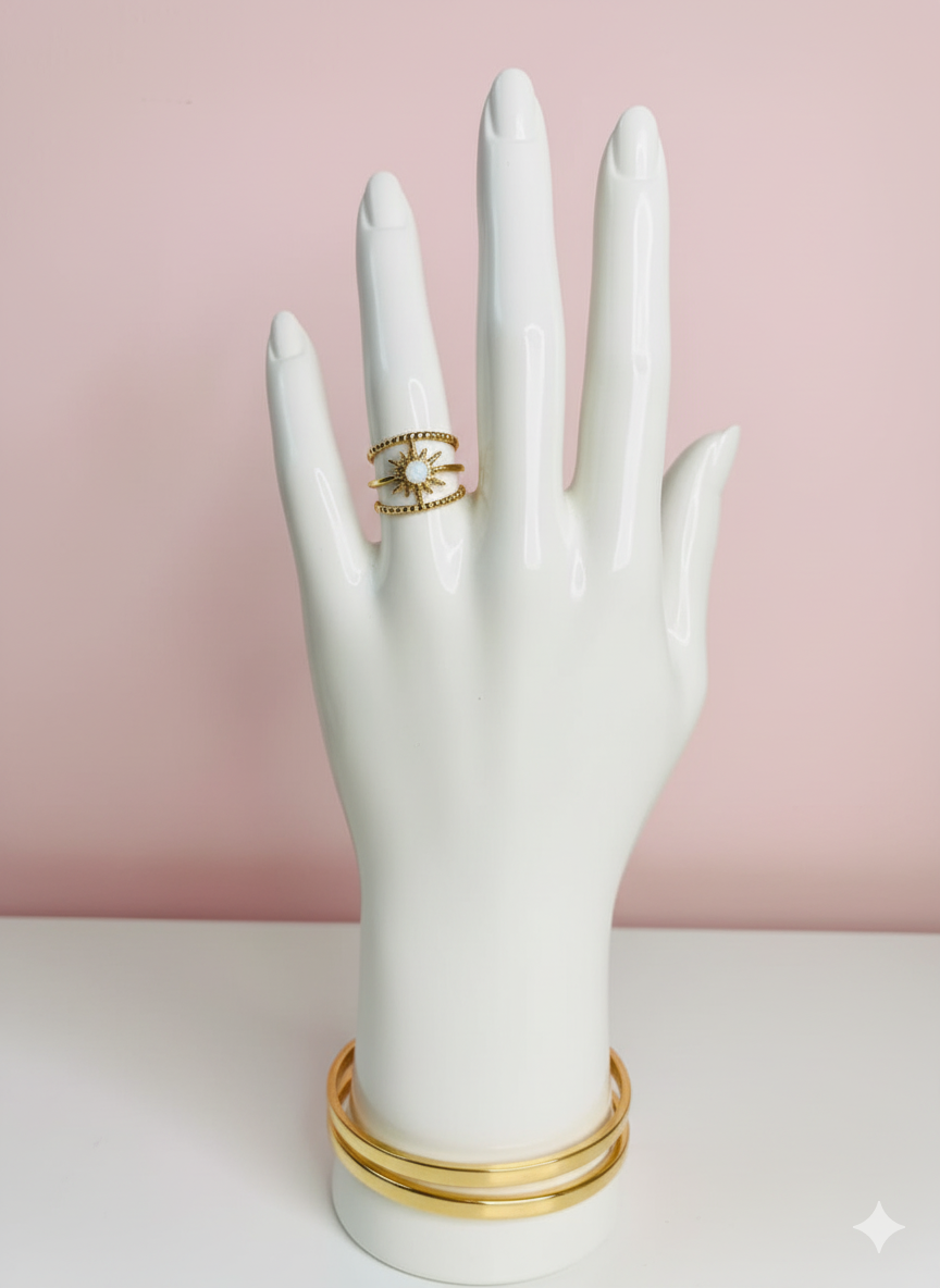 Celestial Sunburst Open Ring - Image 4