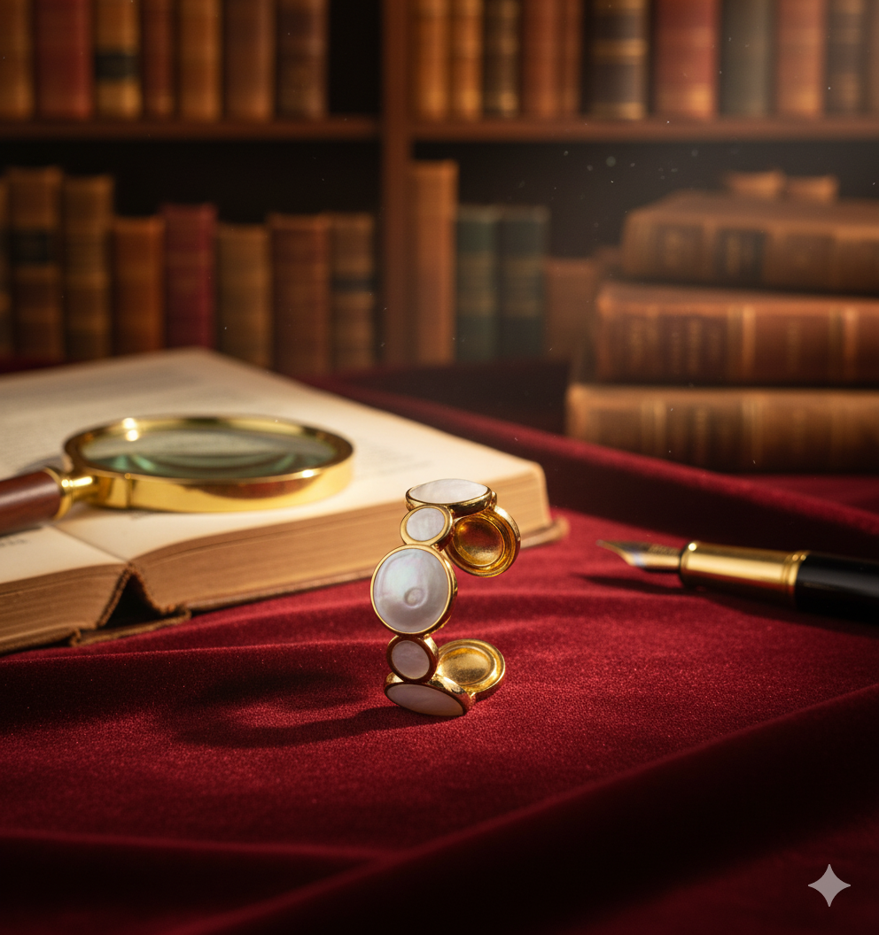 Enamel Pebble Luxe Ring - Image 4