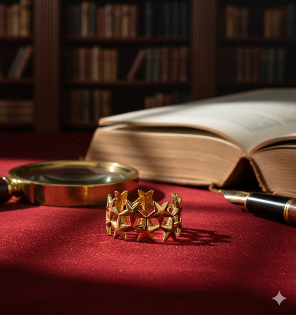 Golden Starry Night Statement Ring - Image 4