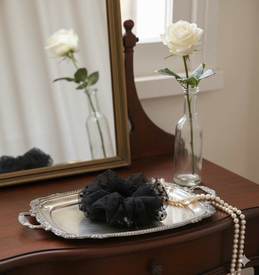Midnight Tulle Scrunchie - Image 4