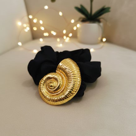 Golden Spiral Luxe Scrunchie