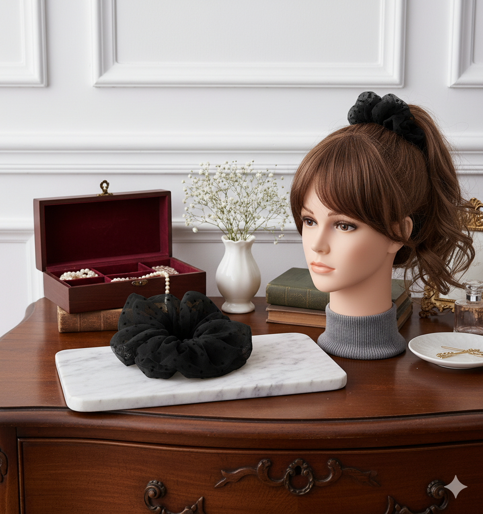 Midnight Tulle Scrunchie - Image 6