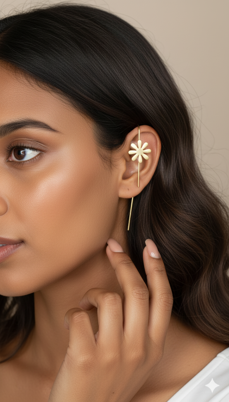 Bloomline Floral Ear Cuff - Image 6