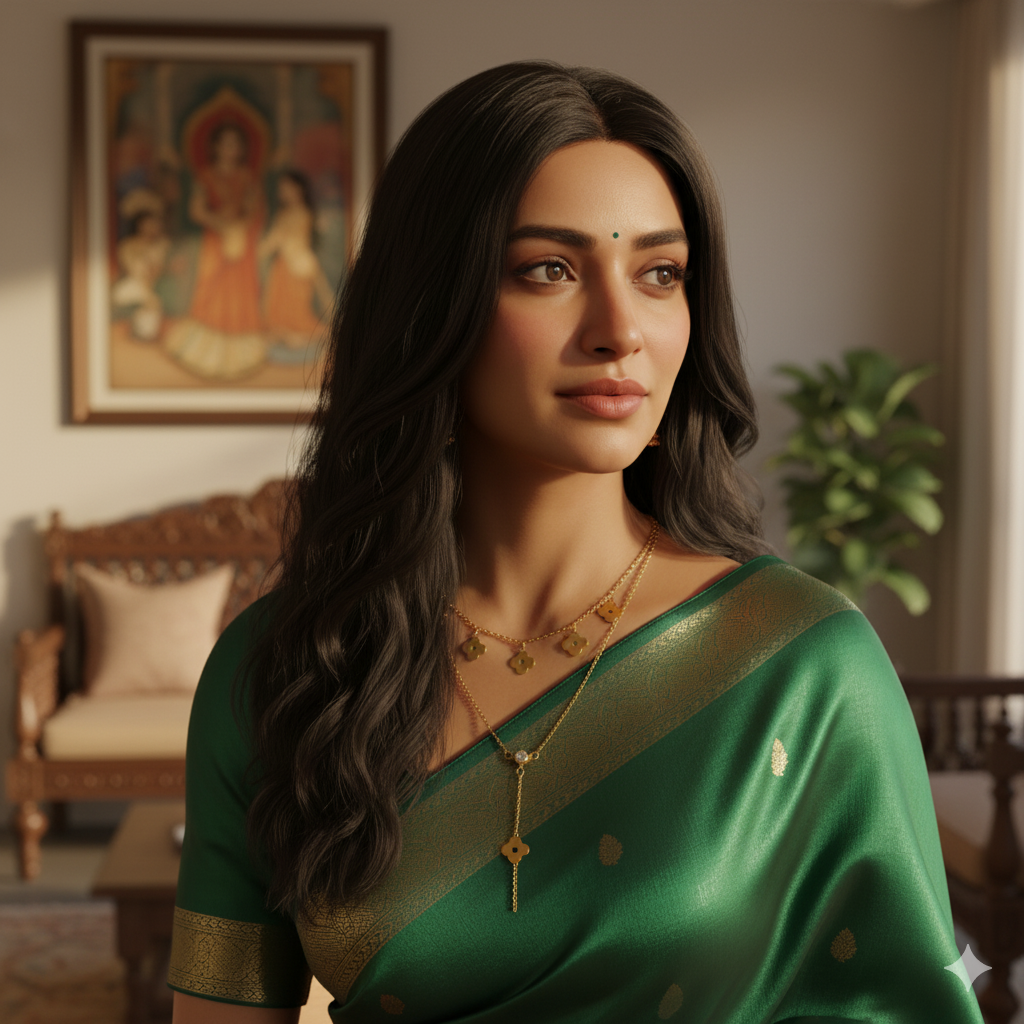 Golden Bloom Layered Necklace - Image 5