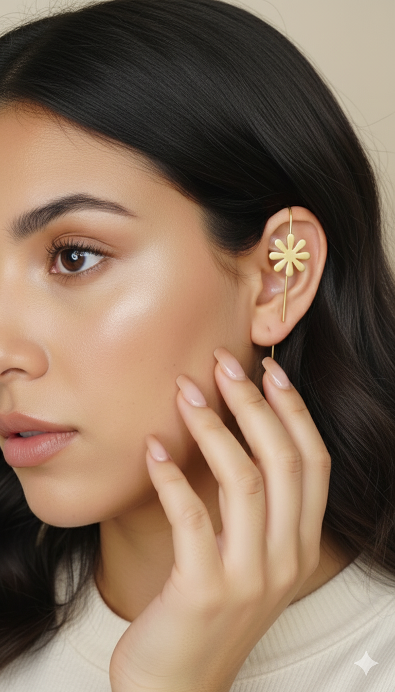 Bloomline Floral Ear Cuff - Image 7