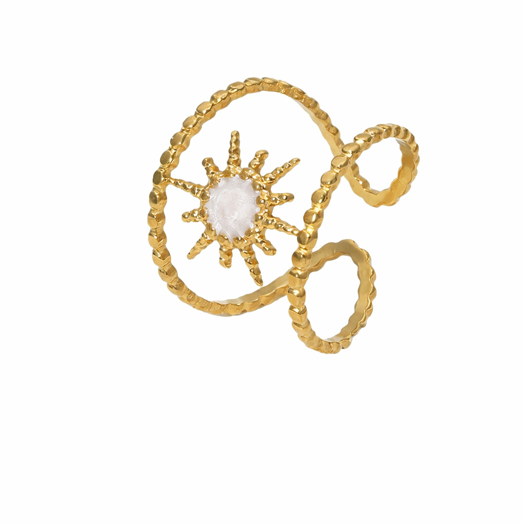 Celestial Sunburst Open Ring