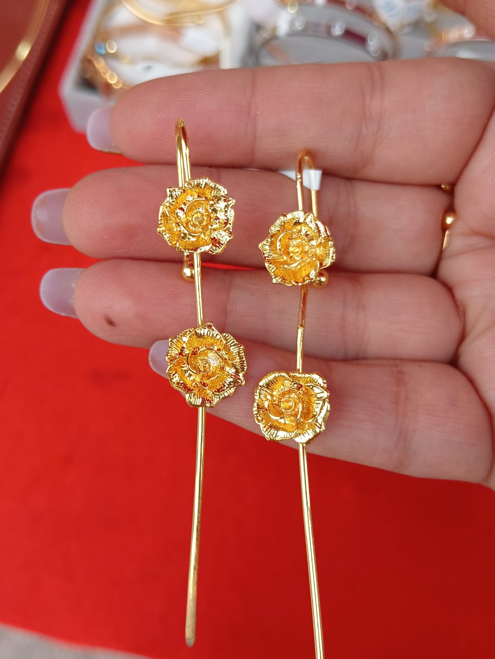 Royal Bloom Layered Ear Cuff - Image 3