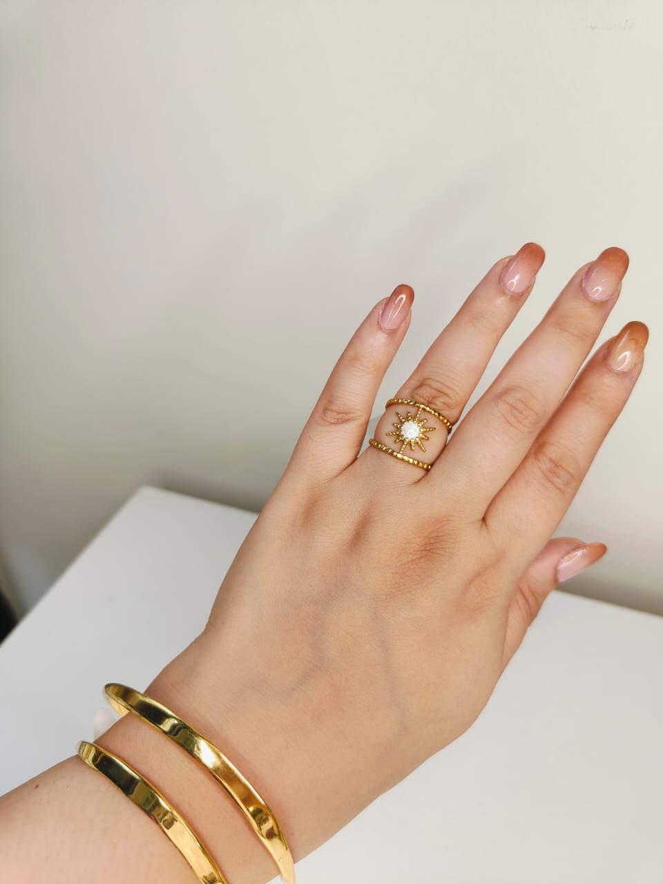 Celestial Sunburst Open Ring - Image 5