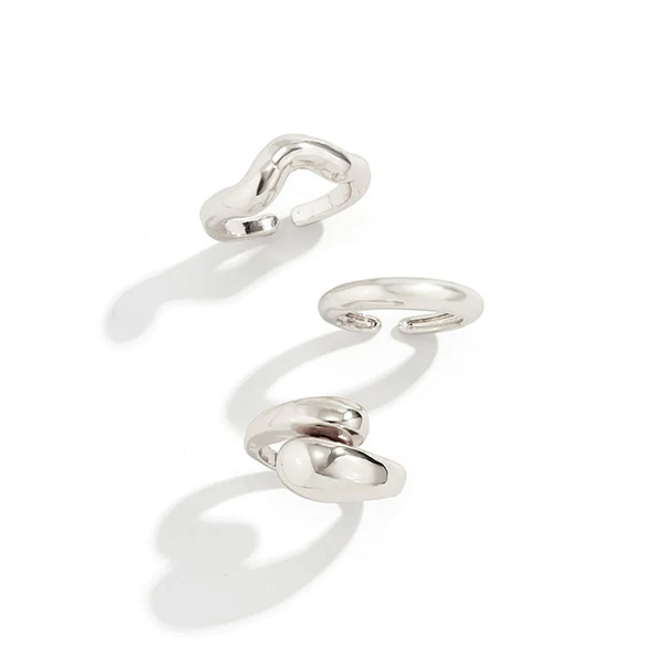 Sleek Set of 3 Rings