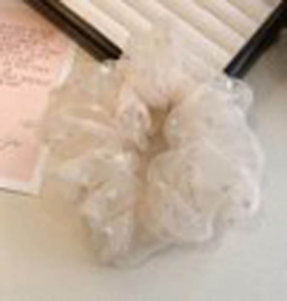 Blush Mist Organza Scrunchie