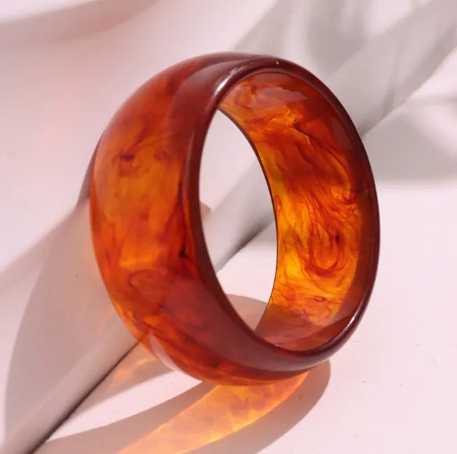 AmberGlow Classic Resin Bangle