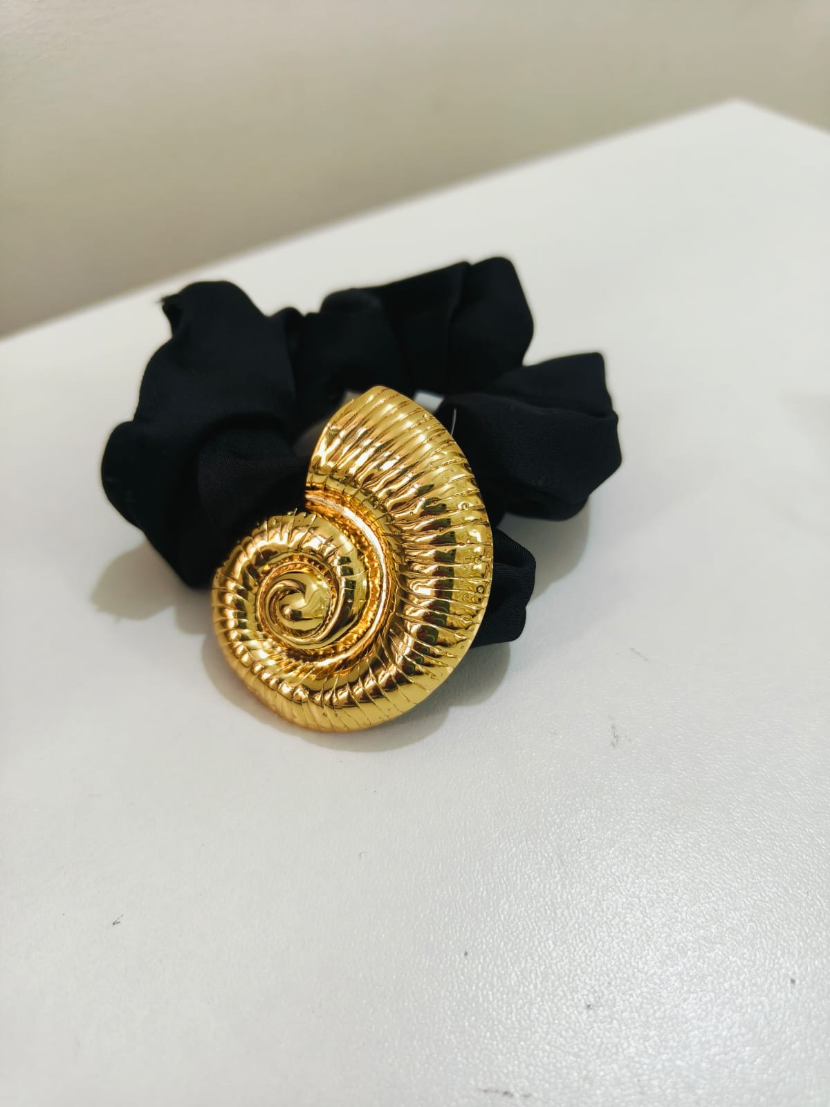 Golden Spiral Luxe Scrunchie
