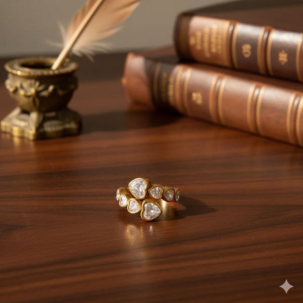 Heart Cluster Sparkle Ring - Image 2