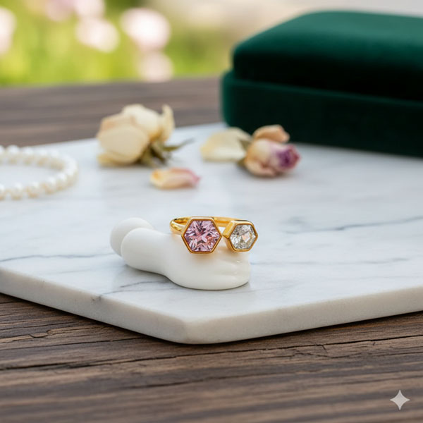 Twin Aura Crystal Statement Ring - Image 3