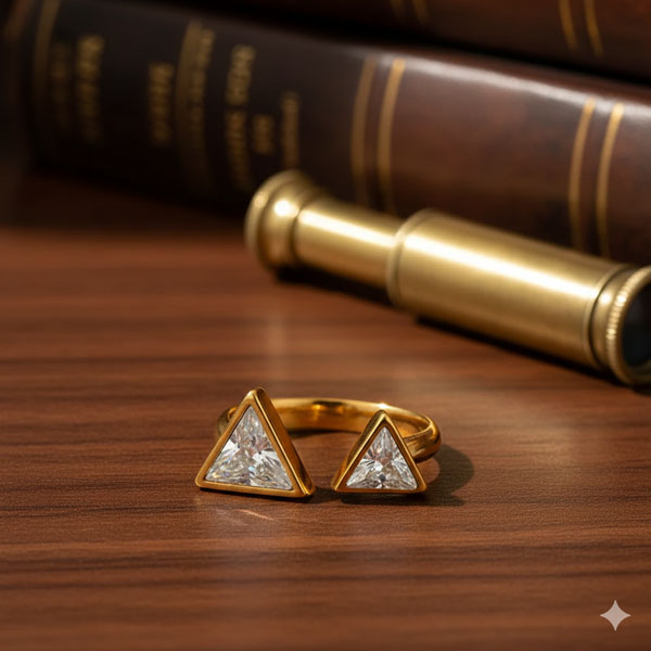 Twin Prism Geometric Ring - Image 3