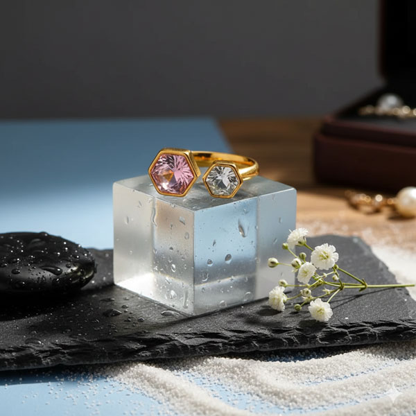 Twin Aura Crystal Statement Ring - Image 4