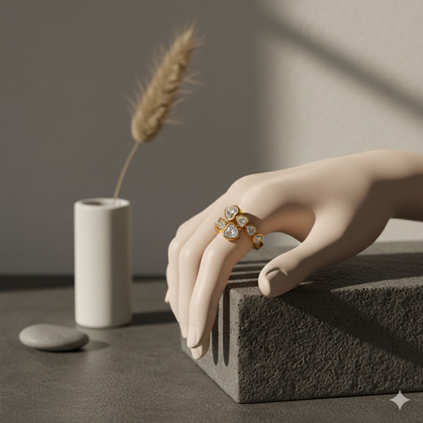 Heart Cluster Sparkle Ring - Image 5