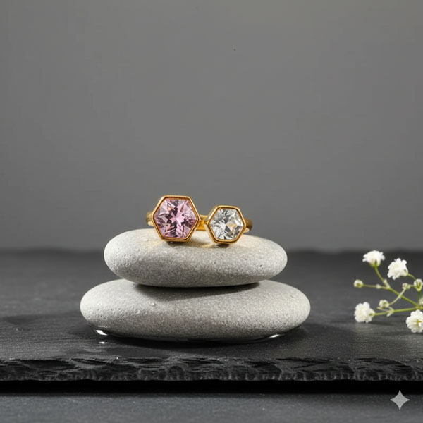 Twin Aura Crystal Statement Ring - Image 5